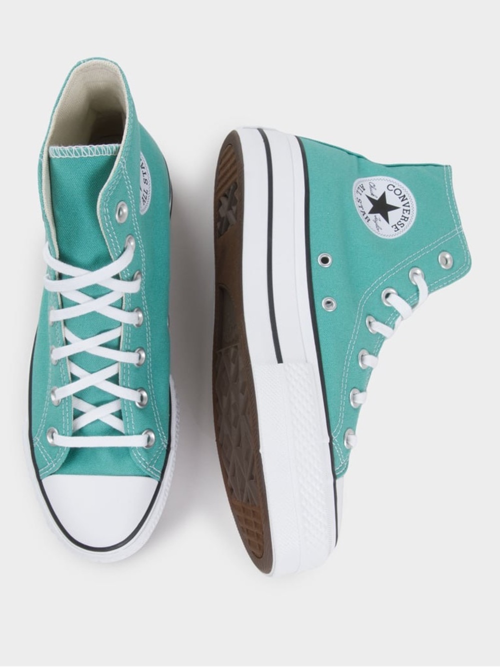 Converse High Top Sneakers in Teal Green